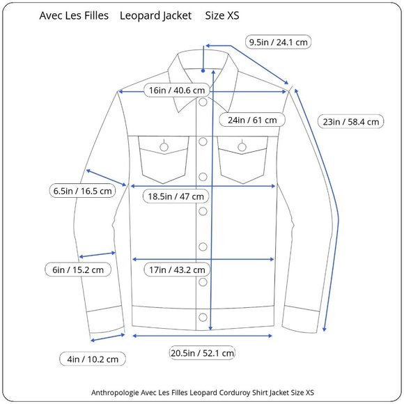 Anthropologie Avec Les Filles Leopard Corduroy Shirt Jacket - Picture 12 of 12